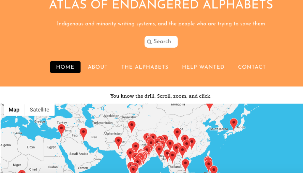 NEW ATLAS OF ENDANGERED ALPHABETS FEATURES PIONEERING WORK ...