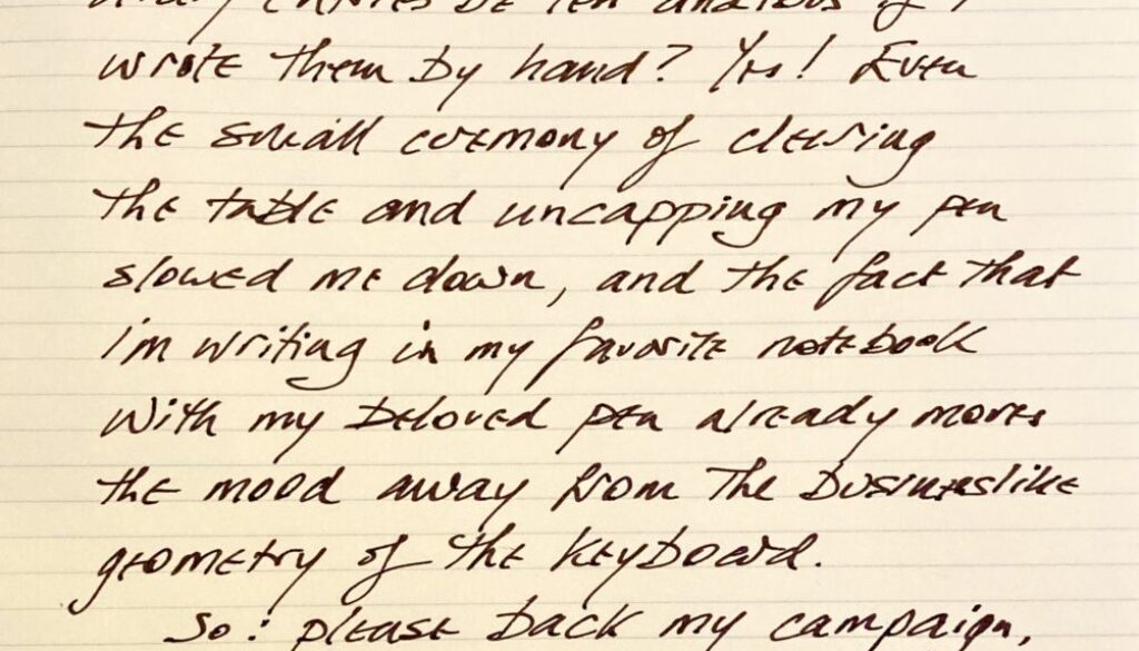 The Kickstarter Diaries 11: By Hand