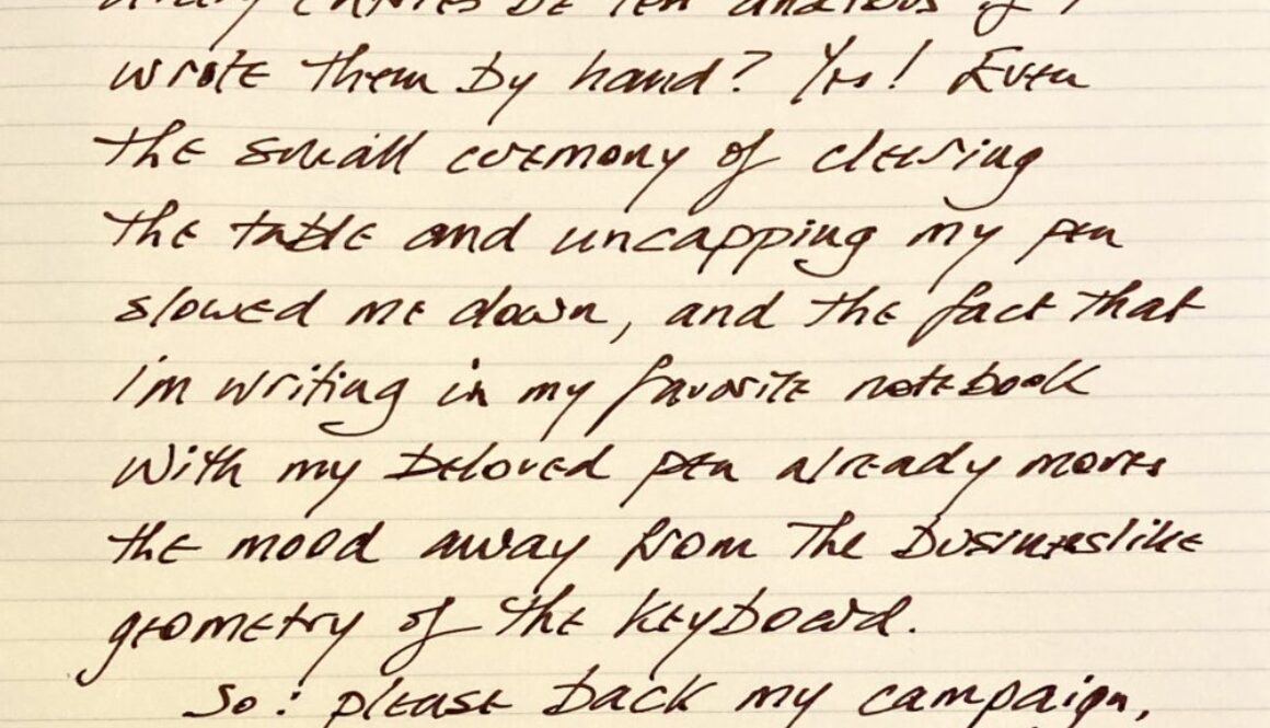 The Kickstarter Diaries 11: By Hand