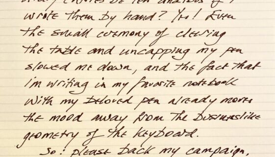 The Kickstarter Diaries 11: By Hand